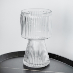 УЦІНКА Ваза "Прозора симетрія", 20 см (Маленький скол,бульбашки) (00BR-9099-013)