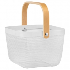 Корзина металлическая "Уютный оазис", белая, 24,5*17 см (9138-006)