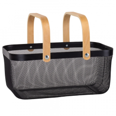 Корзина металлическая "Уютный оазис", черная, 40*17 см (9138-008)