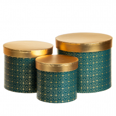 Набір з 3-х коробок "Софі", зелений (8517-015)