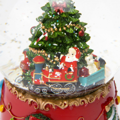 УЦІНКА Сніжна куля "Санта на поїзді"  (бульбашки повітря) (6016-010)