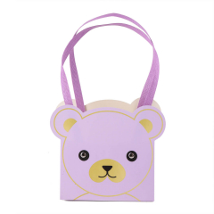 Коробка для квітів "Ведмедик" 14,5*10*17, бузкова (8916-010-4)