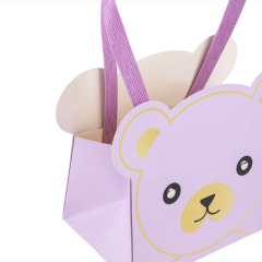 Коробка для квітів "Ведмедик" 14,5*10*17, бузкова (8916-010-4)