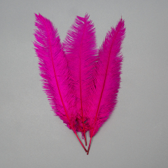 Страусиное перо 55 см малиновый (8501-001/crimson)