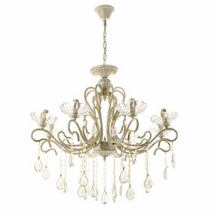 Люстра кришталева біла під вінтаж на 8 ламп (OU097/8)