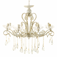 Люстра кришталева біла під вінтаж на 8 ламп (OU097/8)