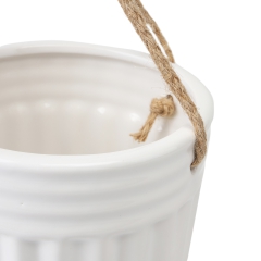 Керамическое кашпо "Милый дом", белое (89212-003)