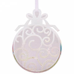 Ялинкова іграшка "Перламутрова куля", 13 см (6027-055)