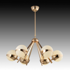 Люстра золота з 6 круглими плафонами (OK001/6/gold)