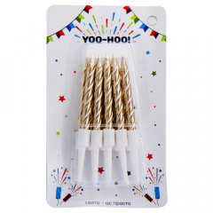 Набор свечей для торта "Яркие впечатления", бронзовые, 7 см (9074-058)