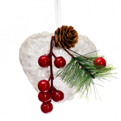 Ялинкова іграшка "Ягідне серце" (001NZK)