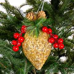 Ёлочная игрушка "Золотой кристалл" (009NZK)