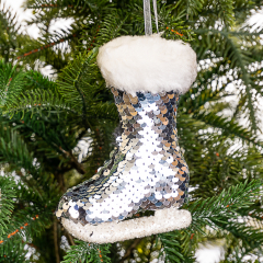 Ёлочная игрушка "Коньки в пайетках" (037NZK)