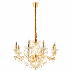 Люстра золота із завитками (KC011/8 (gold))