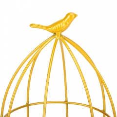 Подсвечник-ваза "Золотая птичка", розовая, 41 см (8915-007)