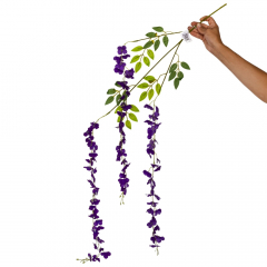 Искусственная свисающая ветвь "Глициния", фиолетовая, 110 см (9161-004)