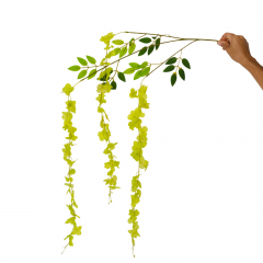 Искусственная свисающая ветвь "Глициния", зеленая, 110 см (9161-006)