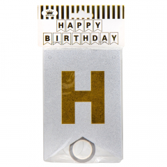 Гірлянда на день народження, срібно-золота (9093-030)