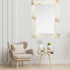 Дзеркало настінне "Листя з позолотою", 100 см (САМОВИВІЗ АБО ОКРЕМА ТТН) (8925-004)