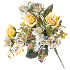 Букет із штучних квітів, жовто-зелений, 30 см (004FT-yellowgreen1)