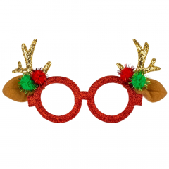 Новогодние очки "Веселые рожки", 21 см (9147-010)