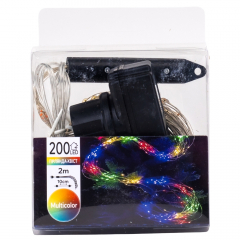Гирлянда-хвост 200 LED, разноцветная, 2 м, от электросети (9133-016)