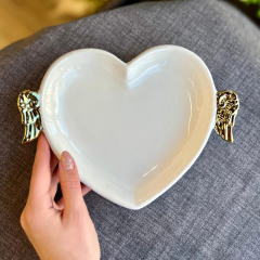 УЦІНКА Тарілка "Серце янгола", 21,9 см (Дефект фарбування,дефект заливки,бульбашки,невеликі скол на дні) (00BR-4000-040)