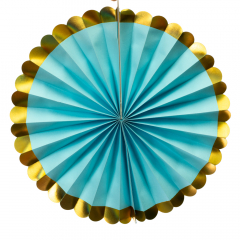 Набір з 6 паперових віял, блакитний (8705-006)