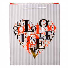 Подарунковий пакет "Love", 32 * 26 * 12 см (8930-003)