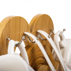 Набор кружок с бамбуковой подставкой "Сердце", 16 см (9184-010)