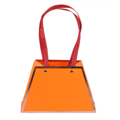 Коробка для квітів "Сумочка" 21*13*10, оранжева (8916-009-3)