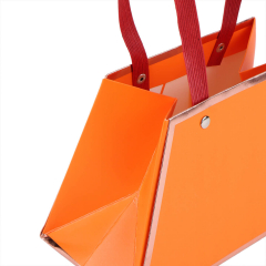 Коробка для квітів "Сумочка" 21*13*10, оранжева (8916-009-3)