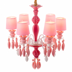 Люстра підвісна рожева на 6 ламп (BL001/6pink)