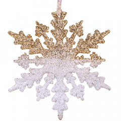 Ялинкова іграшка "Золота сніжинка", 15,7 см (6027-010)