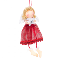 Іграшка "Янголятко" (червона спідниця) (0541J)