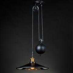 Люстра підвіс чорна з механізмом (ZW019/1)