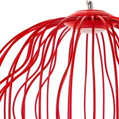 Люстра червона "Клітка" (OU151/BR)