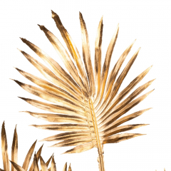 Декоративная ветвь "Зимний шарм", золотая, 69 см (9156-005)