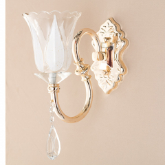 Бра золота у формі квітки з кришталевим декором (OU042/1W)