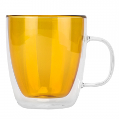 Стакан с двойными стенками и ручкой "Калейдоскоп", 400 мл * Рандомный выбор дизайна (9095-004)