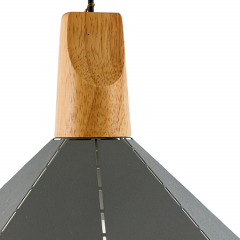 Люстра підвіска сіра з полігональним дизайном (ZD038B/D300 (grey))