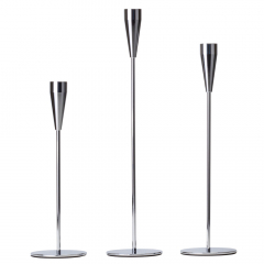 Набор из 3 подсвечников "Ореол", серебряный, 32*27*22 см (9137-007)