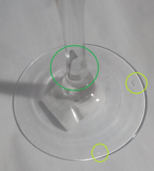 УЦІНКА Набір з 3 свічників "Міркання" (Смуги на ніжці, пляма всередині скла, бульбашки) (00BR-2006-012)