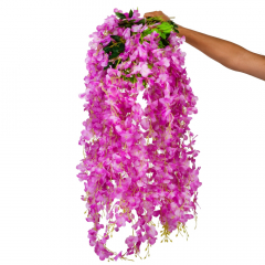 Искусственная свисающая ветвь "Глициния", фиолетовая, 110 см (9161-001)