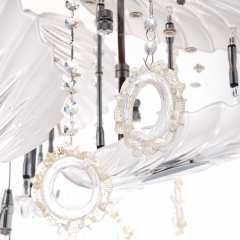 Люстра пристібна зі скляними листочками (RL018)