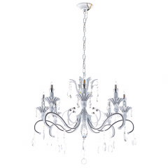 Люстра класична біла з каменями (SW002/8)