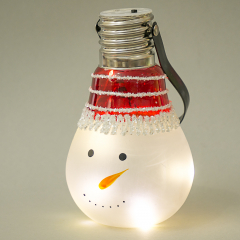 Скидка. Новорічний ліхтарик "Сніговик", 9х15см (з підсвічуванням) (без батарейок) (055NB)
