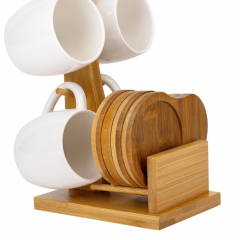 Набір кружок з бамбуковою підставкою "Тандем", 25 см (9184-003)