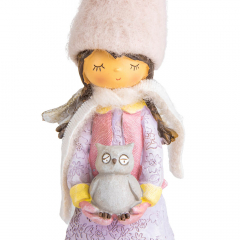 Статуэтка "Девушка с совой" 34,5 см (6014-069)