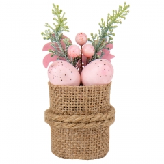 Пасхальная композиция "Розовые крашанки", 15 см (5004-038)